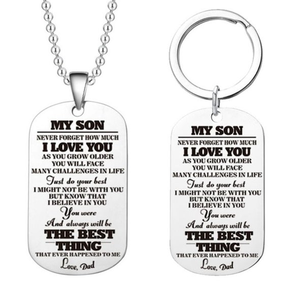 Other - $15 SALE To My Son From Dad Encouragement Keychain